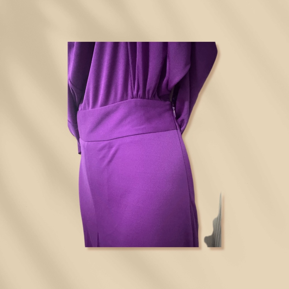 Yves Saint Laurent Vibrant Purple Long Sleeve Dress - Picture 6 of 11